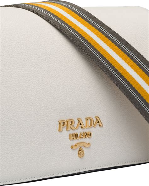 prada white leather bag